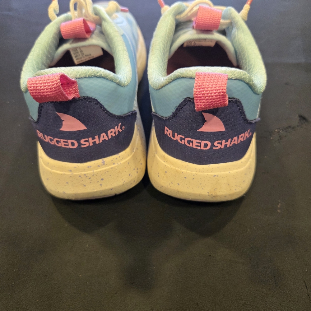 Rugged Shark Kids Sneakers - Blue and Pink